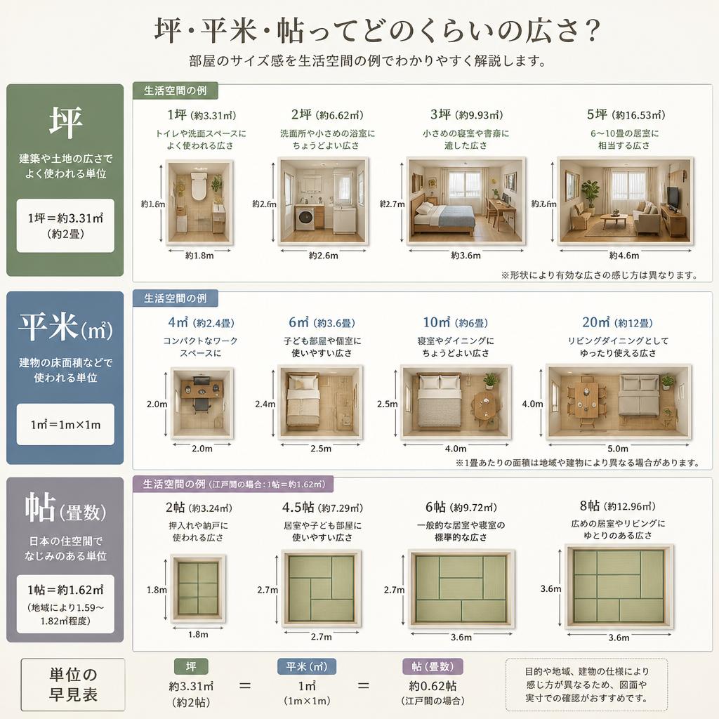 実際の部屋サイズをイメージしよう