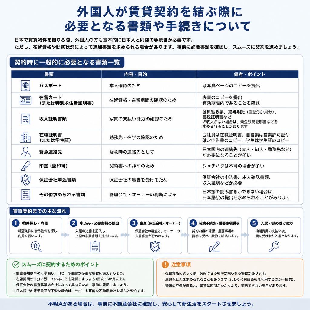 必要な書類や手続き