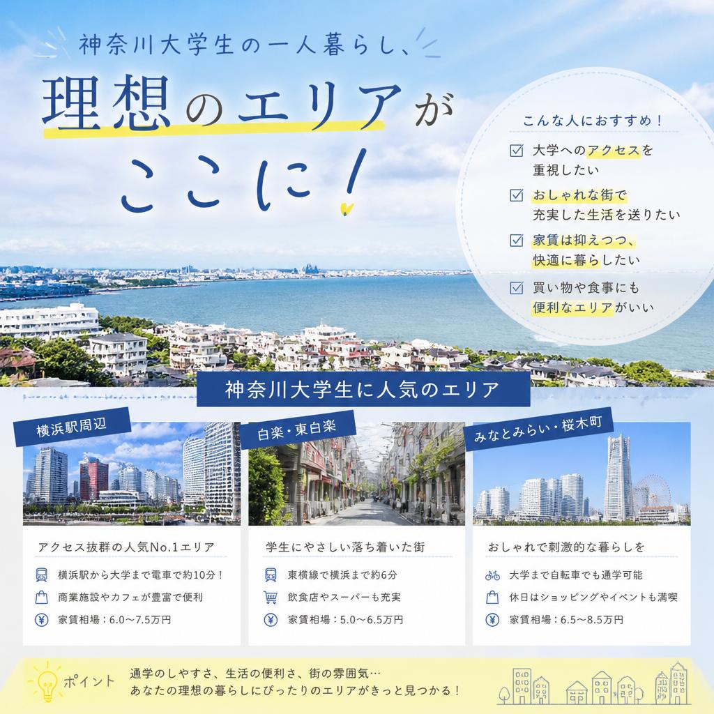 神奈川大学生の一人暮らし、理想のエリアがここに！