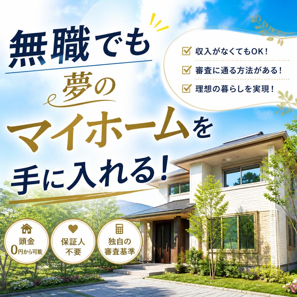 無職でも夢のマイホームを手に入れる！