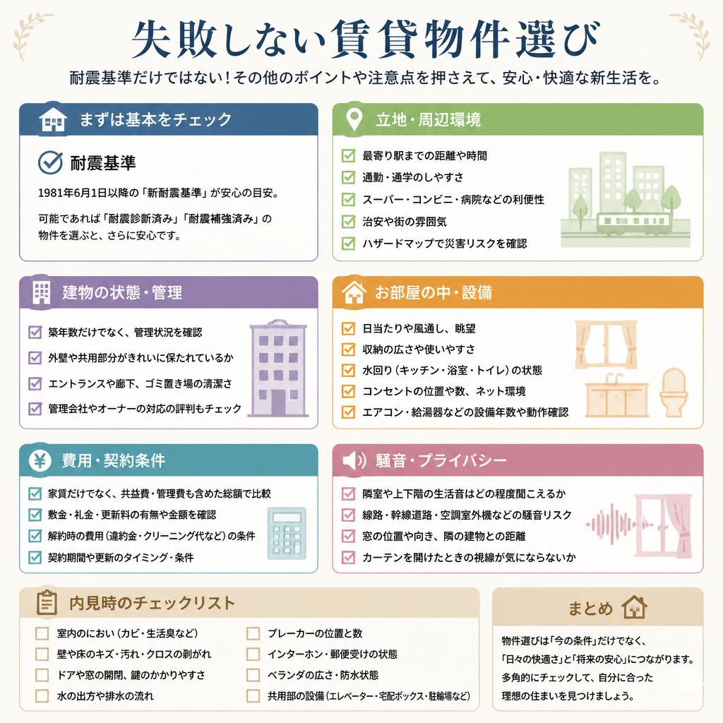 物件選びのポイントと注意点