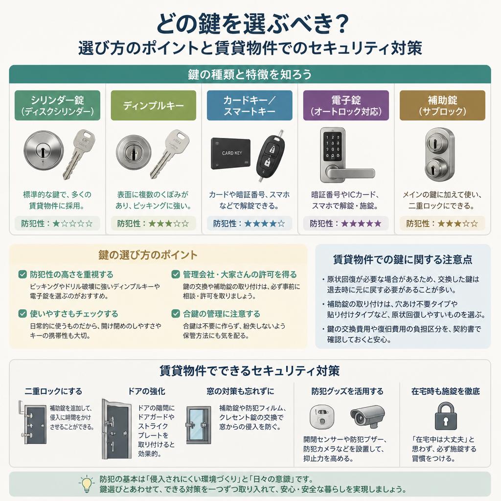 【4】鍵選びのポイントとセキュリティ対策