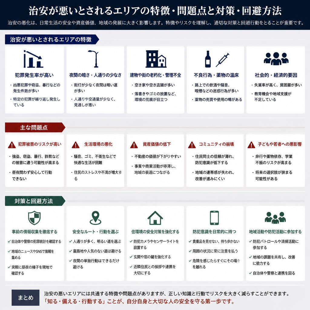 治安が悪いエリアの実情と対策